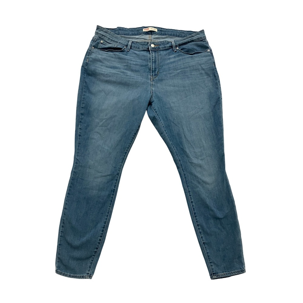 Signature by Levi Strauss Womens Mid Rise Skinny Jeans Medium Wash Blue Size 20W